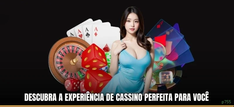 Imagem promocional do cassino online da p755 mostrando jogos ao vivo
